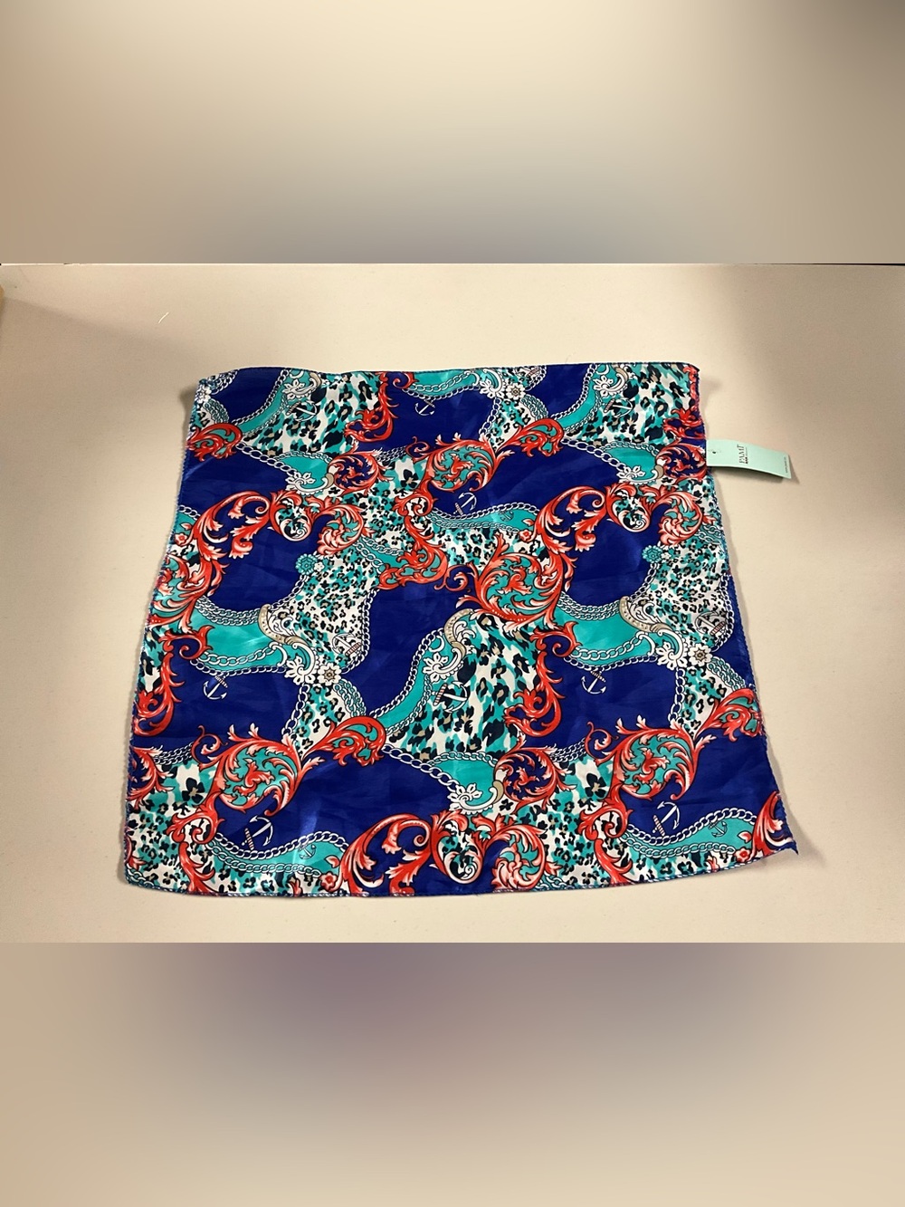 Pami Scarf Vibrant Blue & Teal Printed